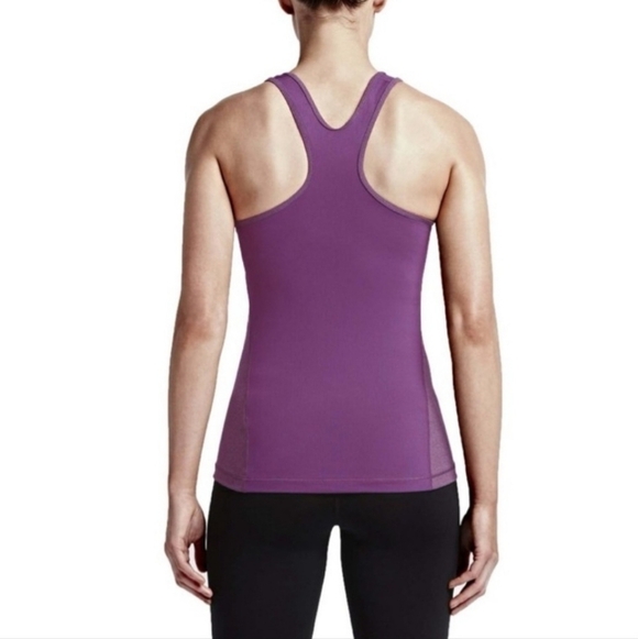 Nike Pro Dri-Fit Purple Fitted Racerback Tank Top Women's XS Athletic Athleisure - Picture 2 of 7
